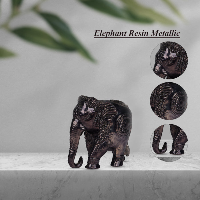 Elephant Statue - 3 Inches | Resin Elephant Figurine/ Elephant Statues for Home Decor - Table Stand Accessories