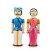 Raja Rani Pair - 10 Inches | 2 Pcs/ Wooden Statue/ Golu Doll for Home Decor - Kondapalli Wooden Toys