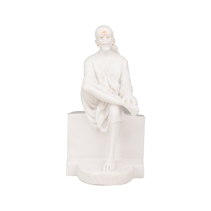 Saibaba Statue | Marble Dust Idol/ Sai Baba Murti/ Saibaba Idol for Pooja