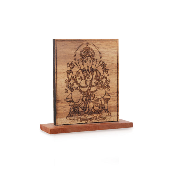 Wooden God Statue - 4 Inches | Wooden Statue for Home Decor - Hindu God Photos & Frames