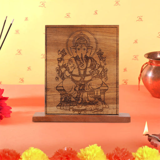 Wooden God Statue - 4 Inches | Wooden Statue for Home Decor - Hindu God Photos & Frames