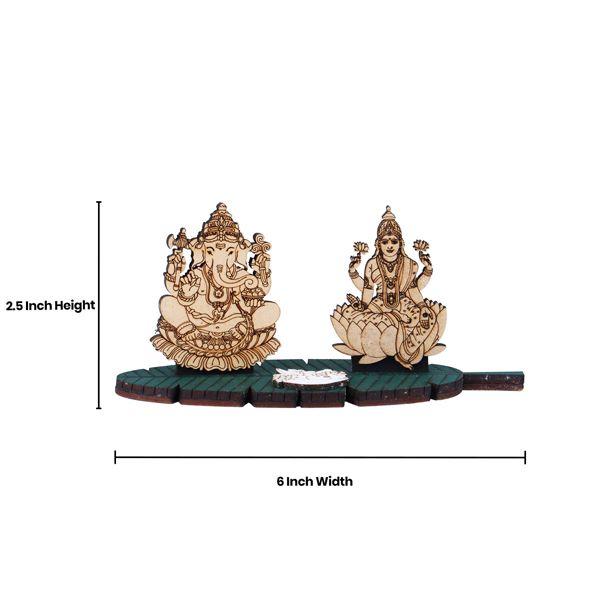 Deity Statue - 2.5 x 6 Inches | Wooden Statue/ Deity Idol for Home Decor/ Assorted Design - Hindu God Photos & Frames
