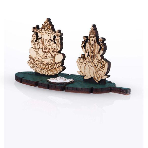 Deity Statue - 2.5 x 6 Inches | Wooden Statue/ Deity Idol for Home Decor/ Assorted Design - Hindu God Photos & Frames