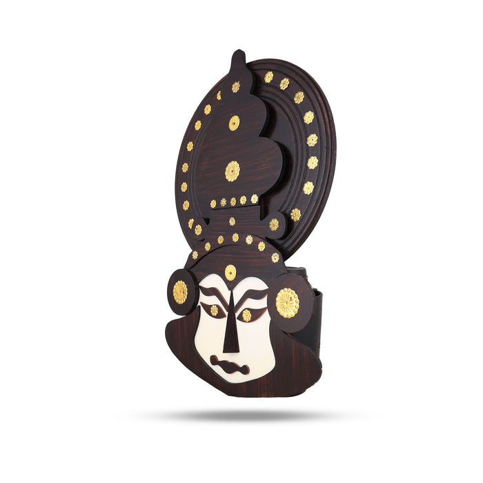 Kathakali Face  - 16 Inches |  Kathakali Head Wall Hanging/ Wooden Kathakali Face for Wall Decor - Wall Hanging