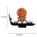 Kathakali Face with Boat Men Statue | Kathakali Face Paint/ Wooden Kathakali Face for Home Decor - Table Stand Accessories