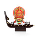 Kathakali Face with Boat Men Statue - 8 Inch | Kathakali Face Paint/ Wooden Kathakali Face for Home Decor - Table Stand Accessories