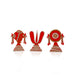 Shankh Chakra Namam Kolam Stickers - 6 x 4.5 Inches | Velvet Muggulu Stickers/ Rangoli Stickers for Floor - Kolam & Rangoli