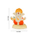 Ganesh Murti - 3 x 2 Inches | Marble Dust Idol/ Ganapati Murti/ Vinayagar Statue for Home Decor - Fibre Murties