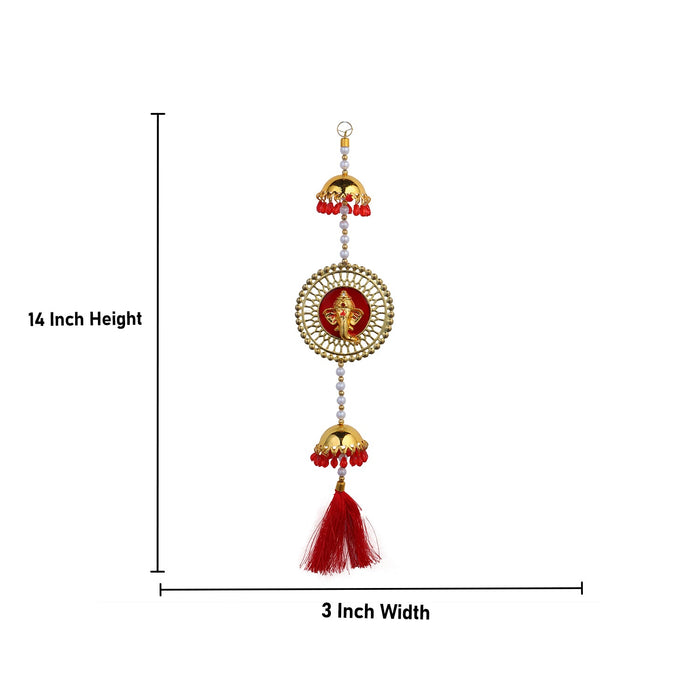 Car Hanging - 14 Inches | Car Mirror Hanging/ Ganesh Head & Umbrella Design Car Accessory - Car Stand & Car Accessories