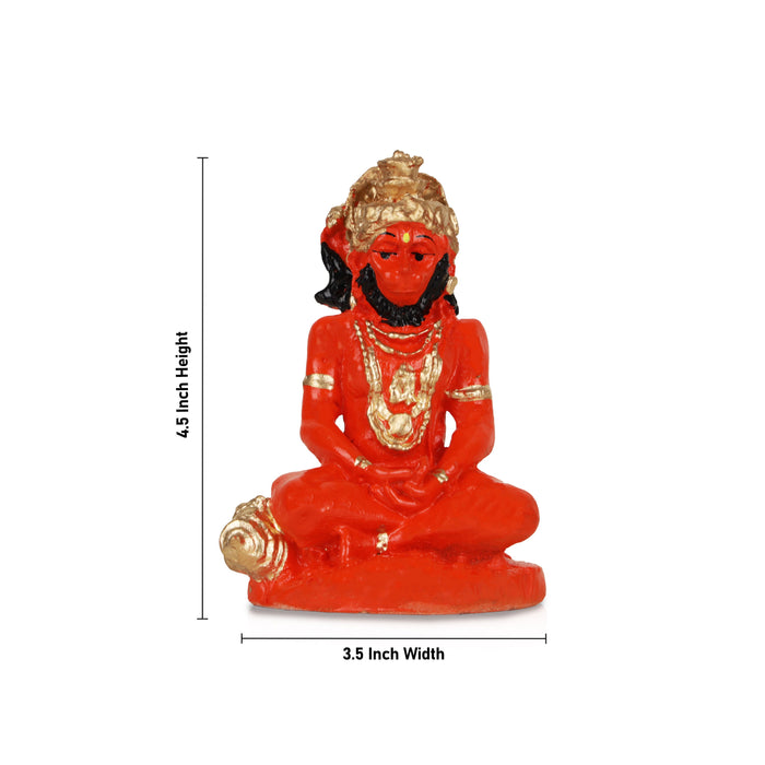 Anjaneya Statue - 4.5 Inches | Marble Hanuman Statue/ Hanuman Murti for Home Decor