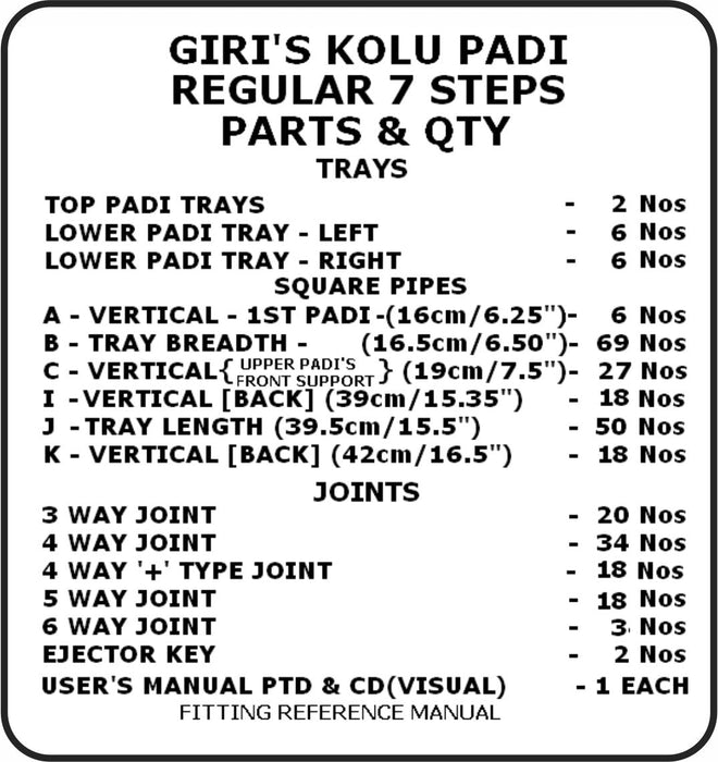 Giri Plastic Golu Padi - 7C/ 7R/ 7T | Golu Stand/ Multi Purpose Navratri Golu Rack