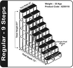 Giri Plastic Golu Padi - 9R/ 9T | Golu Stand/ Multi Purpose Navratri Golu Rack