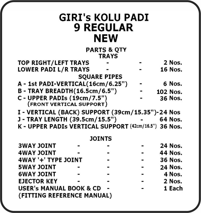 Giri Plastic Golu Padi - 9R/ 9T | Golu Stand/ Multi Purpose Navratri Golu Rack