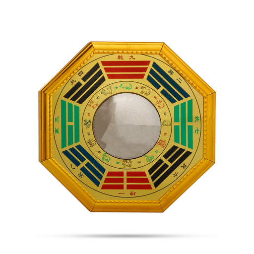 Bagua Mirror - 7.5 x 7.5 Inches | Vastu Mirror/ Bagua Mirror Vastu for Home Decor - Wall Hanging