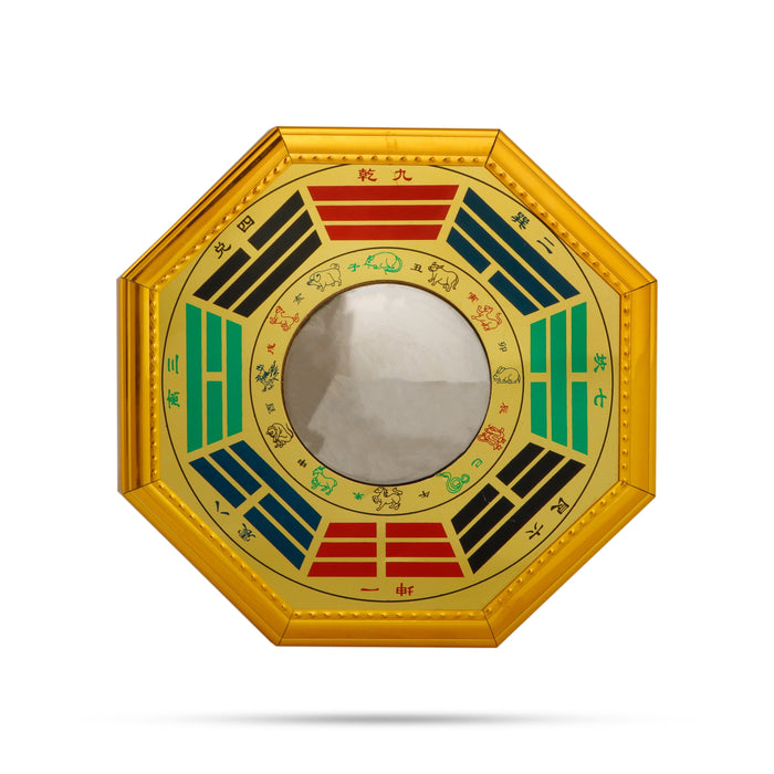 Bagua Mirror - 7.5 x 7.5 Inches | Vastu Mirror/ Bagua Mirror Vastu for Home Decor - Wall Hanging