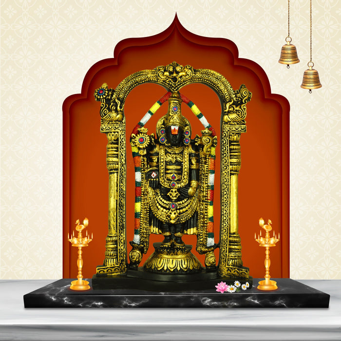 Balaji Murti | Tirupati Balaji Idol/ Resin Balaji Statue for Pooja/ Assorted Design