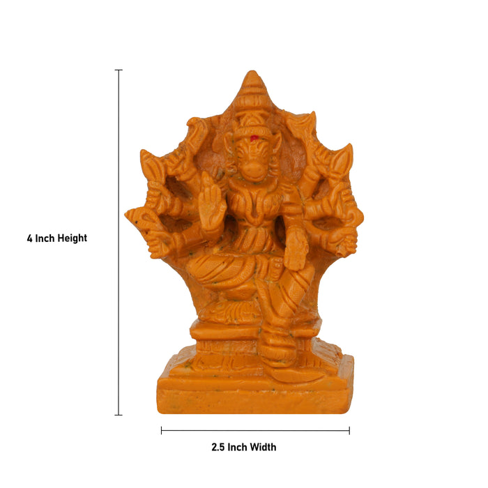 Varahi Amman Statue - 4 Inches | Resin Varahi Mata/ Varahi Devi for Pooja - Fibre Murties