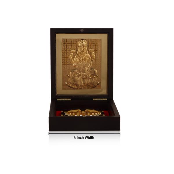 Mahalakshmi with Padham Box | Laxmi Puja Box/ Pooja Box for Home - Pooja Box & Paduka