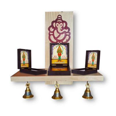 Hanuman Murti Pooja Box - 1.5 x 4 x 4.5 Inches | Charan Paduka Box/ Puja Box for Home