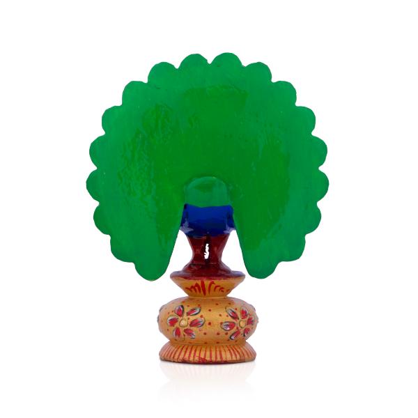 Peacock Statue - 5.5 Inches | Painted Peacock/ Wooden Peacock for Home Decor