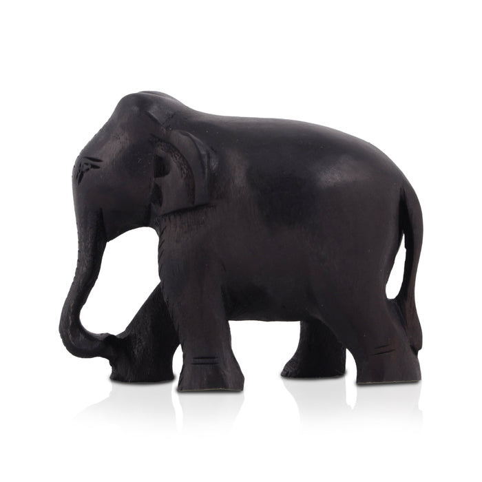 Elephant Statue | Wooden Black Elephant Statue/ Elephant Idol for Home Decor
