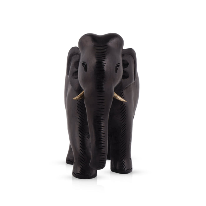 Elephant Statue | Wooden Black Elephant Statue/ Elephant Idol for Home Decor