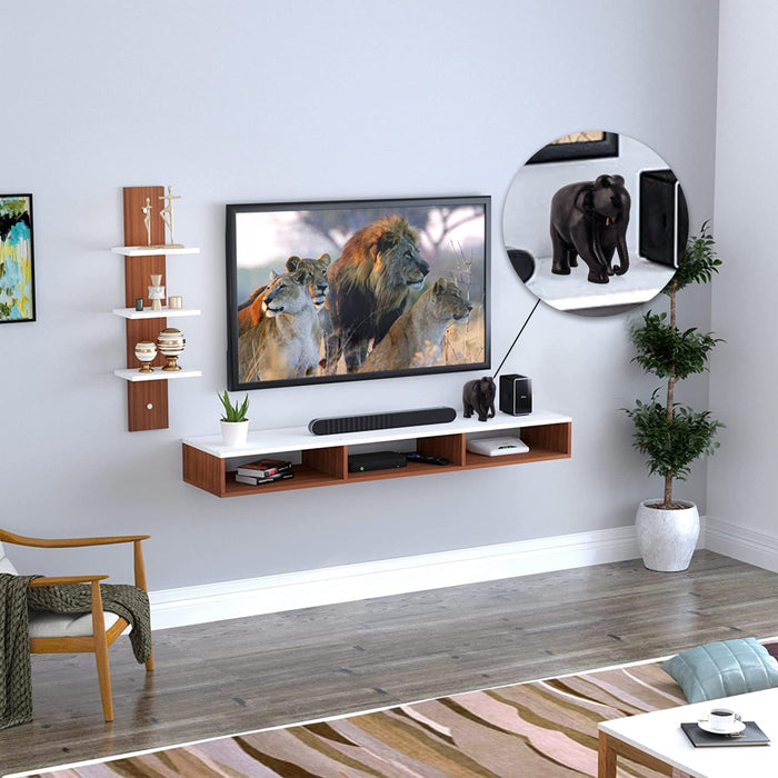 Elephant Statue - 6.5 x 6.5 Inch | Wooden Black Elephant Statue/ Elephant Idol for Home Decor - Table Stand Accessories