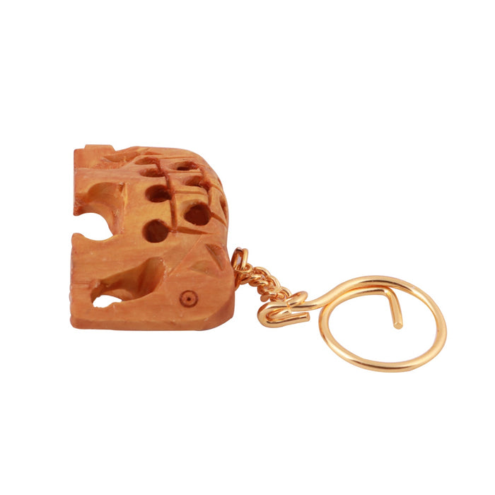 Key Chain - 1.25 Inches | Wooden Statue/ Key Ring for Bike