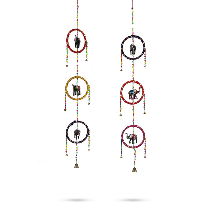 Toran Set - 34 Inches | Elephant Gota Ring Thoranam/ Toran for Main Door Decor - Toran