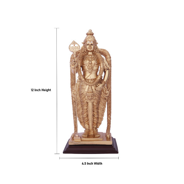 Murugan Statue - 12 Inches | Resin Murugan Idol/ Kartikeya Statue for Pooja