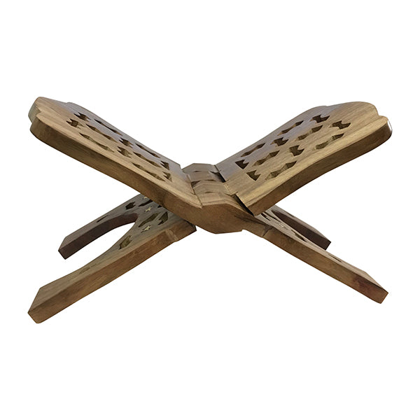 Wood Rehal - 6 x 12 Inches | Holy Book Stand/ Star Jali Design Rehal f ...