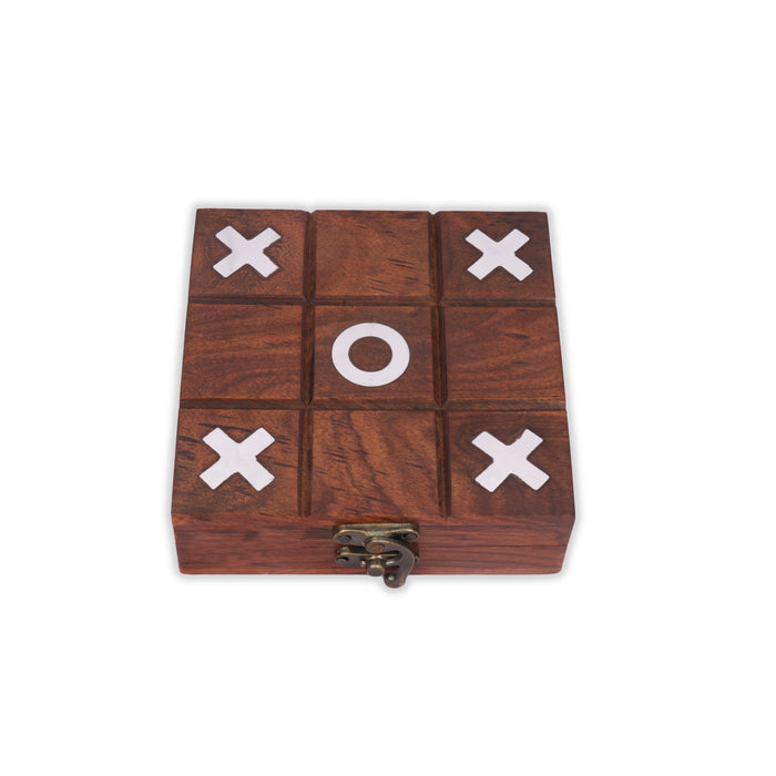 Tic Tac Toe Board - 1.25 x 5 Inches | Tic Tac Toe Wooden Game/ Wooden Tic Tac Board for Kids