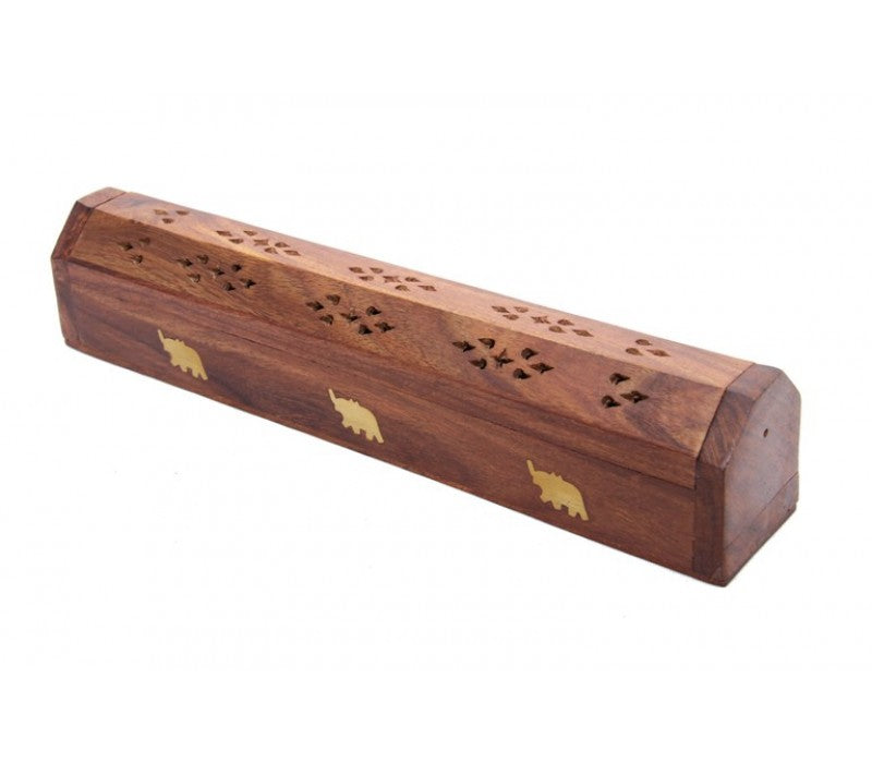 Agarbathi Box | Wooden Incense Holder/ Elephant Design Agarbatti Box for Pooja