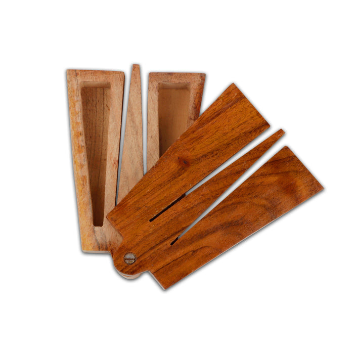 Thiruman Box - 6 x 3.25 Inches | Wooden Tiruman Container/ Namakatti Box for Home