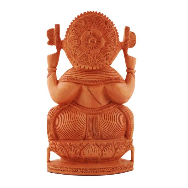 Ganesh Murti - 10 Inches | Wooden Statue/ Vinayagar Statue/ Ganapati Murti for Home Decor - Wooden Murties
