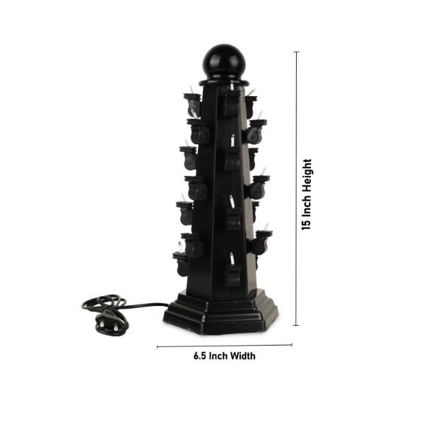 Electric Lamp - 15 Inches | 240V/ Deep Stambh with 21 Lights Electric Deepam for Home - Electric Lamp