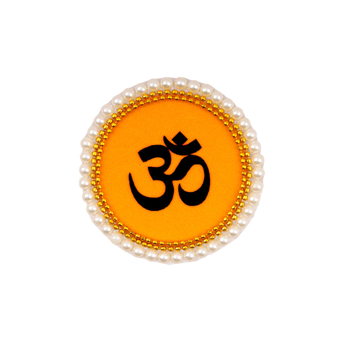 Rangoli Sticker - 3 Inches | Artificial Rangoli Design/ Om Pearl Design Rangoli Sticker for Floor - Kolam & Rangoli