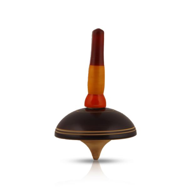Colour Umberalla Top Toy - 2.5 Inches | Childrens Toy/ Wooden Toy for Kids - Traditional Games & Toys