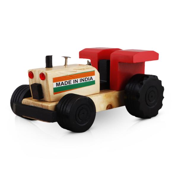Colour Tractor Toy - 3 x 6.5 Inches | Childrens Toy/ Wooden Toy for Kids - Traditional Games & Toys