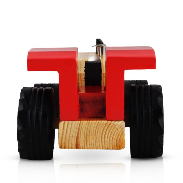 Colour Tractor Toy - 3 x 6.5 Inches | Childrens Toy/ Wooden Toy for Kids - Traditional Games & Toys