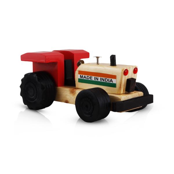 Colour Tractor Toy - 3 x 6.5 Inches | Childrens Toy/ Wooden Toy for Kids - Traditional Games & Toys