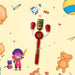 Colour Rattle Toy - 9 x 3.5 Inches | Wooden Toy/ Childrens Toy/ Wooden Rattle for Kids - Traditional Games & Toys