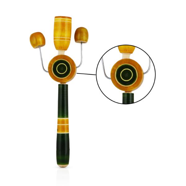 Colour Rattle Toy - 8 Inch | Wooden Toy/ Childrens Toy/ Wooden Rattle for Kids - Traditional Games & Toys