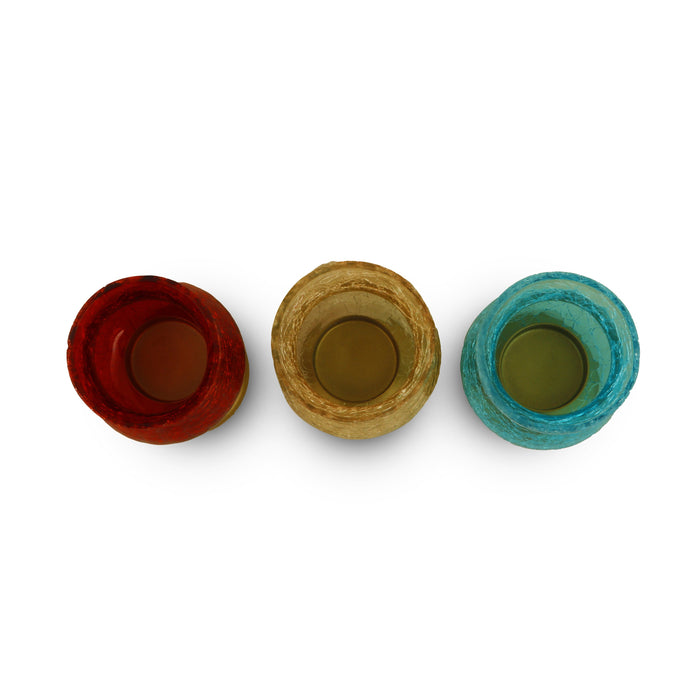 Candle Stand - 5 Inches | 3 Pcs/ Candle Holder/ Glass Candle Holder for Home Decor - Table Stand Accessories