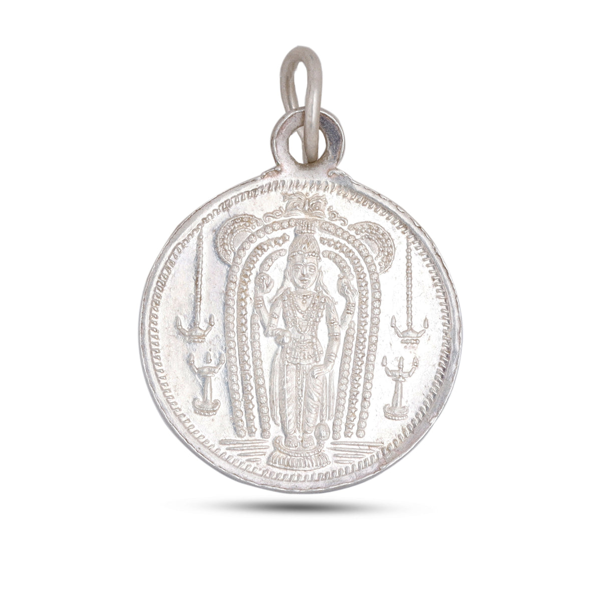 Silver Dollar Inch Guruvayurappan Lakshmi Hayagreevar Pendant/  Locket for Men Women