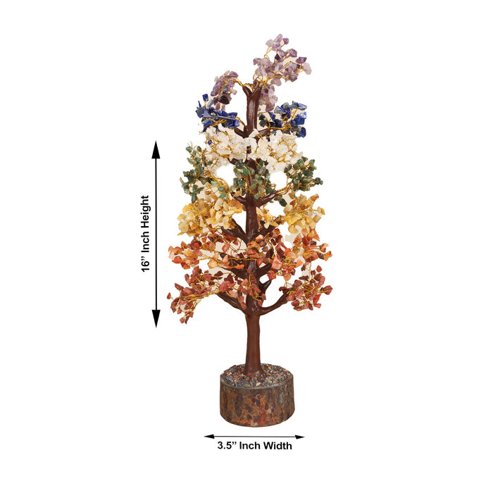 Gem Tree - 16 Inches | 1000 Beads/ 7 Chakra Tree/ Gemstone Tree for Reiki Healing