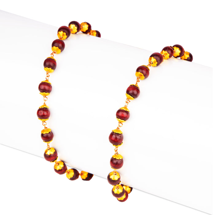 Thulsi Mala with Copper Knot | 108 Beads Tulasi Mala/ Tulsi Japa Mala/ Thulasi Mala for Men & Women