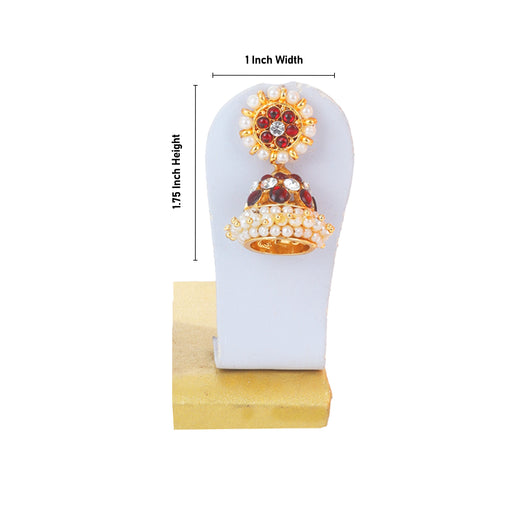Jumka - 1.75 Inches | Jimikki/ Earring/ Stone Jumka/ Jumkha/ Jewellery for Women - Head & Face Accessories