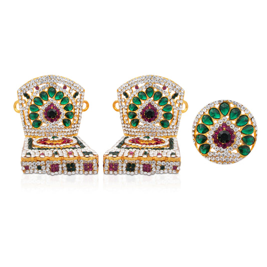 Stone Lakshmi Hands and Legs Set | Stone Varalakshmi Hand and Legs/ Hastham Padham for Deity - Deity Jewellery & Vastra Sets