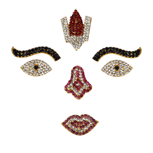 Varalakshmi Face | Ammavari Face/ Amman Mugam/ Stone Face Set for Deity - Head & Face Accessories